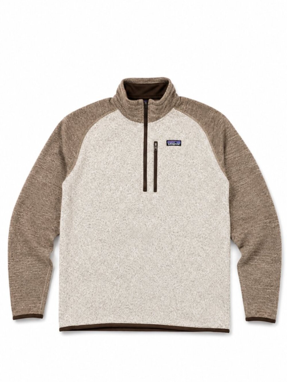 Patagonia Better Sweater 1/4 Zip Fleece Men's XL Oatmeal Brown Pullover EUC